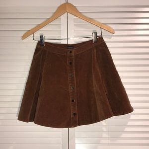 Brown Brandy Melville Mini Skirt (Faux Suede?)